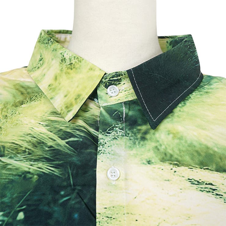 工場直売 柄シャツ グリーン 緑[品番：DCTW0004494]｜Decorative  （デコラティブ）のレディースファッション通販｜SHOPLIST（ショップリスト） トップス