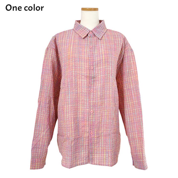 柄シャツ ピンク チェック柄 | Decorative  | 詳細画像10 