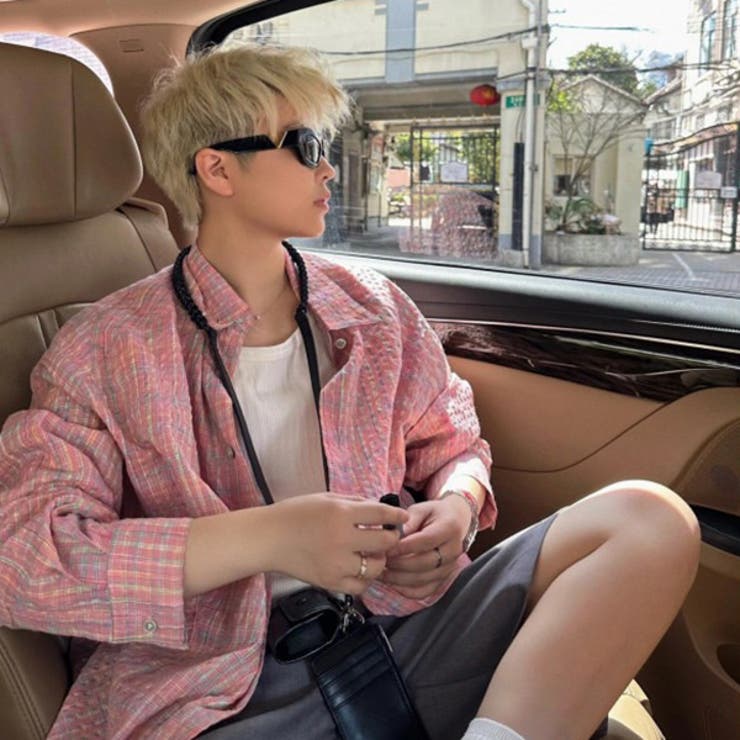 柄シャツ ピンク チェック柄 | Decorative  | 詳細画像2 