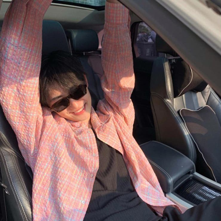 柄シャツ ピンク チェック柄 | Decorative  | 詳細画像4 