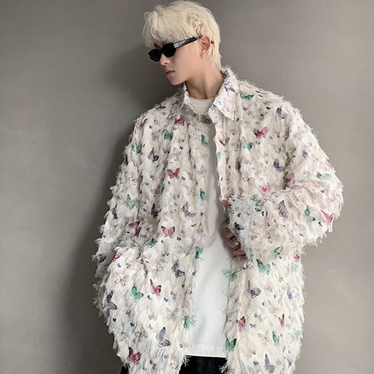 柄シャツ 蝶 ちょうちょ[品番：DCTW0004515]｜Decorative