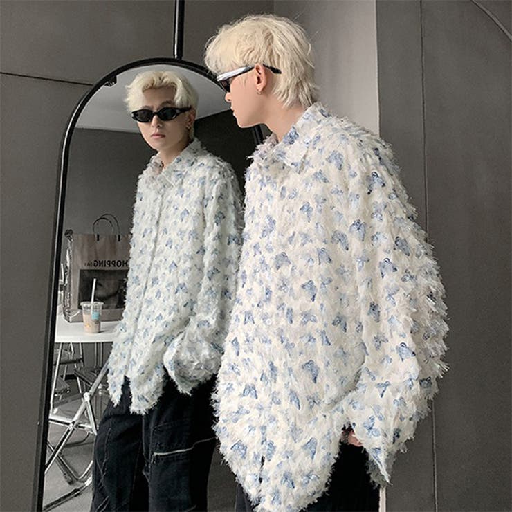 柄シャツ 蝶 ちょうちょ[品番：DCTW0004515]｜Decorative