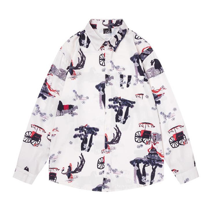 柄シャツ アジアン 文様[品番：DCTW0004520]｜Decorative