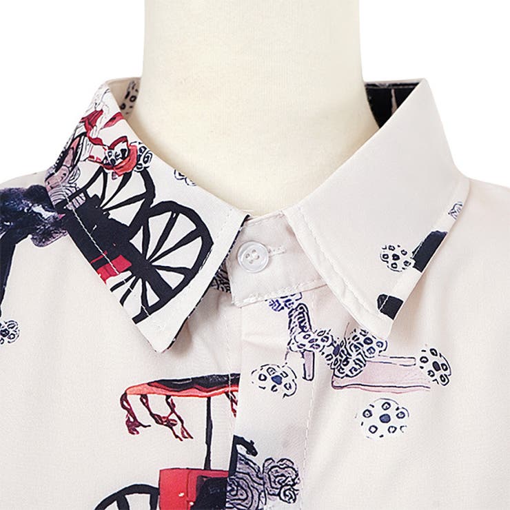 柄シャツ アジアン 文様[品番：DCTW0004520]｜Decorative