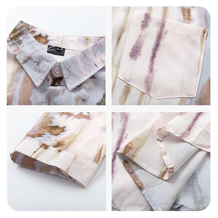 柄シャツ ぼかし 縦ライン | Decorative  | 詳細画像3 