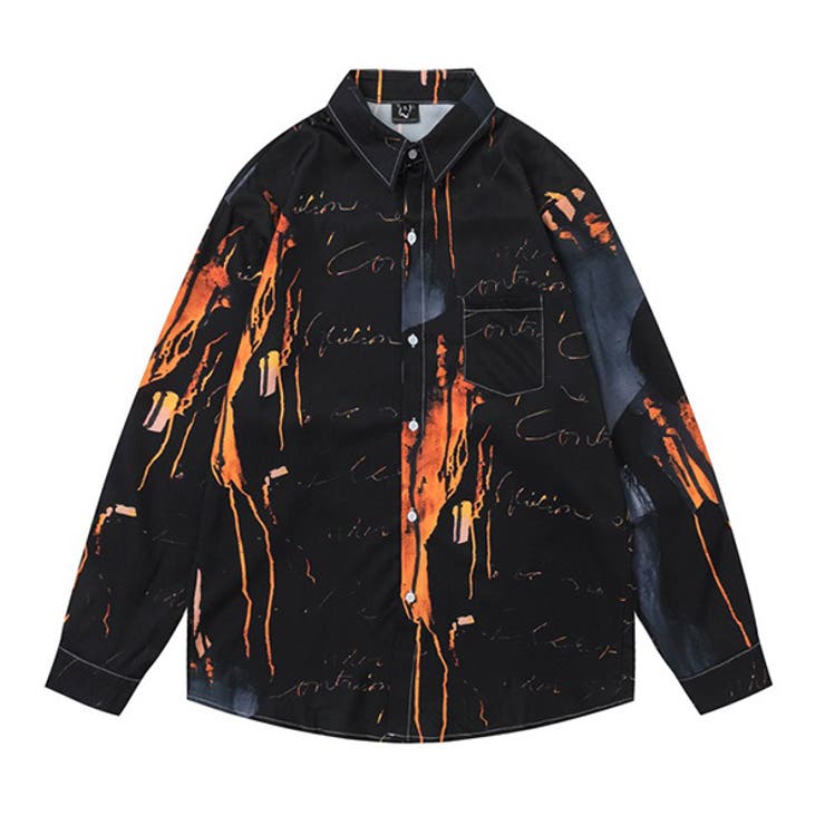 柄シャツ マグマ 火山[品番：DCTW0004530]｜Decorative （デコラティブ 