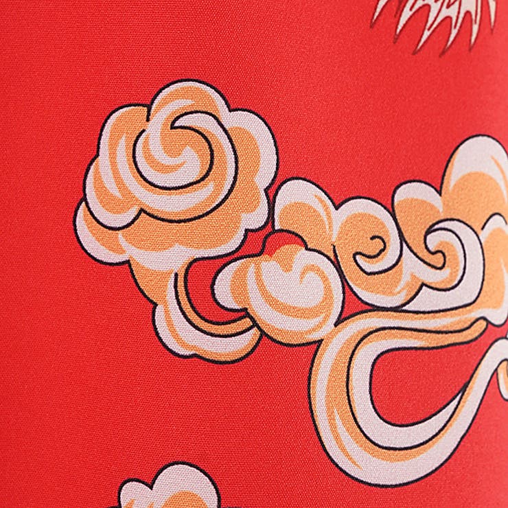 立体的な刺繍がかわいいDANCE WITH DRAGON 長袖シャツ オレンジ 立体的な刺繍がかわいいDANCE WITH DRAGON 長袖シャツ オレンジ