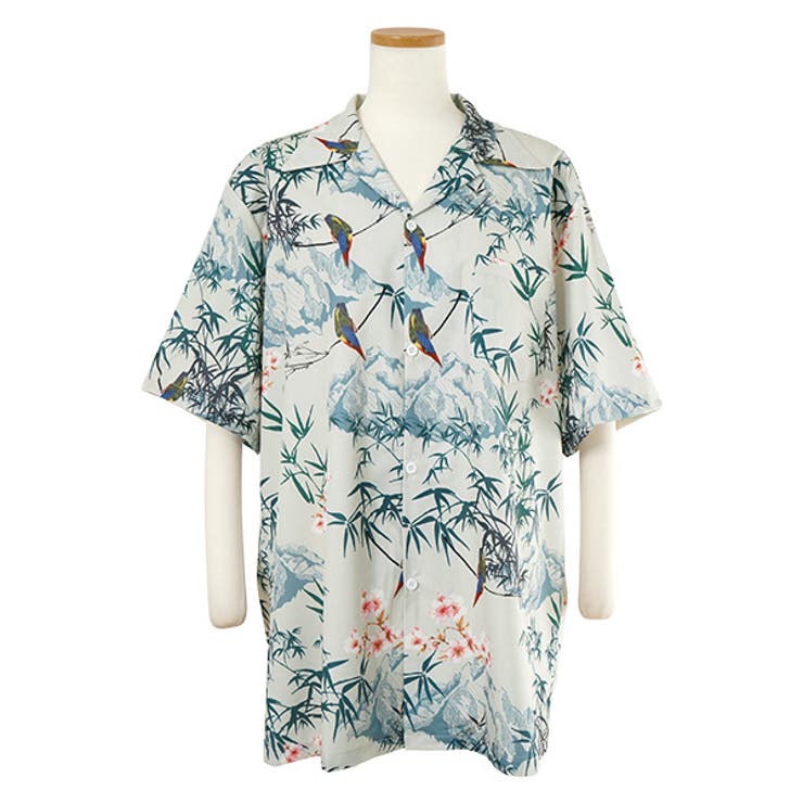 柄シャツ インコ オウム[品番：DCTW0004543]｜Decorative