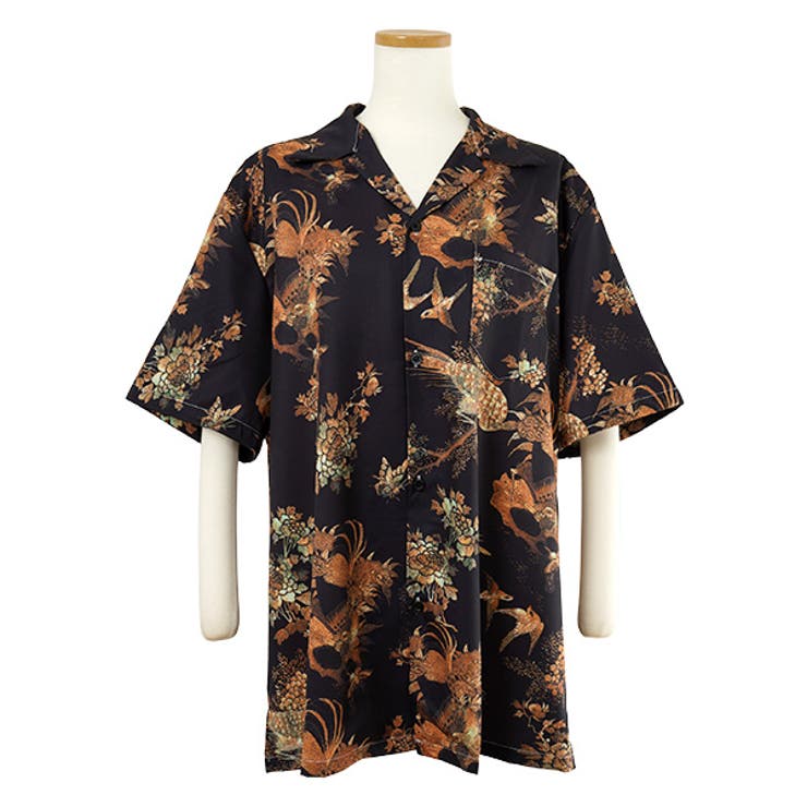 柄シャツ 植物柄 鳥柄[品番：DCTW0004549]｜Decorative