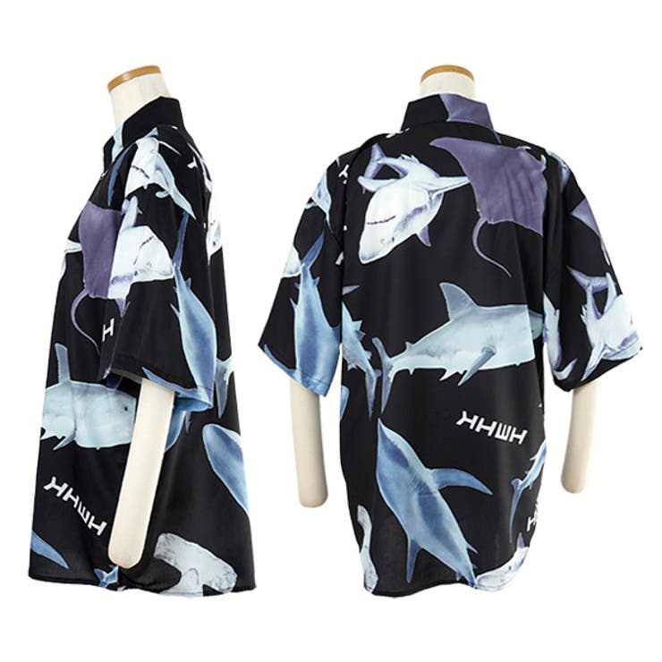 柄シャツ サメ柄 サメ | Decorative  | 詳細画像10 