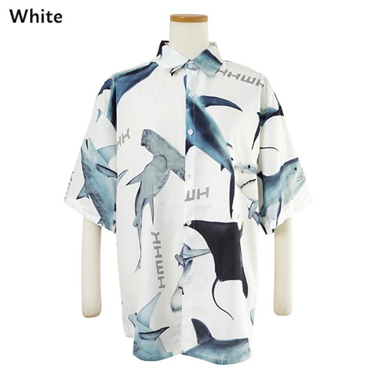 柄シャツ サメ柄 サメ | Decorative  | 詳細画像14 