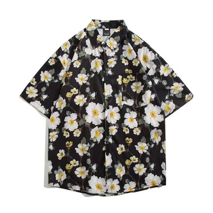 柄シャツ 花柄 白い花 | Decorative  | 詳細画像1 