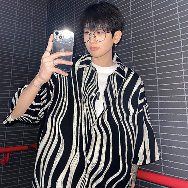 柄シャツ ランダム ストライプ | Decorative  | 詳細画像2 