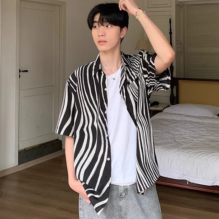 柄シャツ ランダム ストライプ | Decorative  | 詳細画像4 