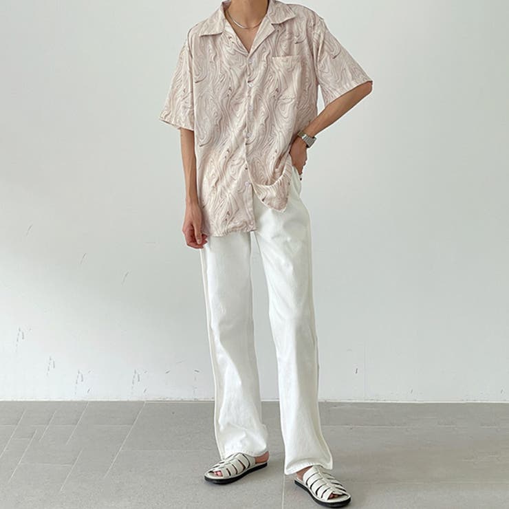 柄シャツ マーブル柄 マーブル[品番：DCTW0004602]｜Decorative
