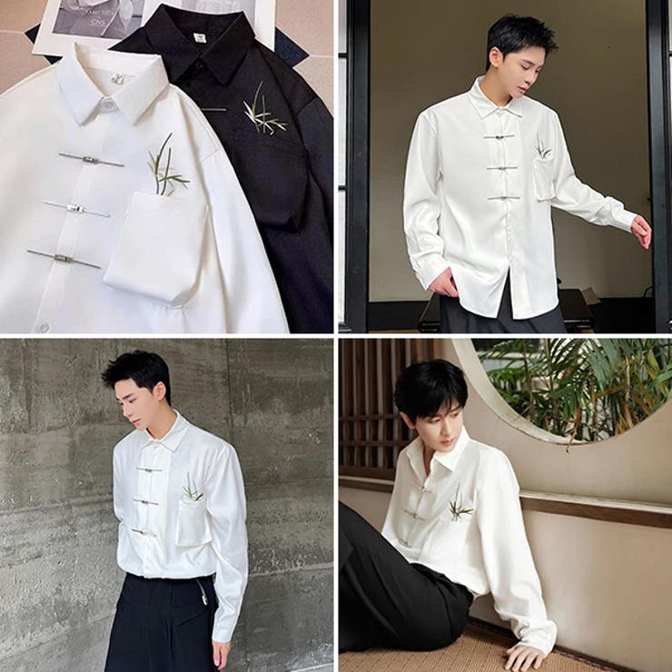 柄シャツ 刺繍 竹 | Decorative  | 詳細画像4 