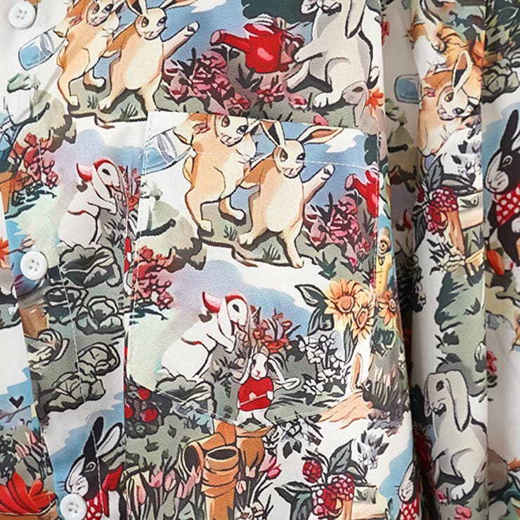 柄シャツ ウサギ柄 うさぎ | Decorative  | 詳細画像5 