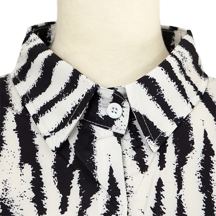 柄シャツ ゼブラ柄 ゼブラ[品番：DCTW0004649]｜Decorative