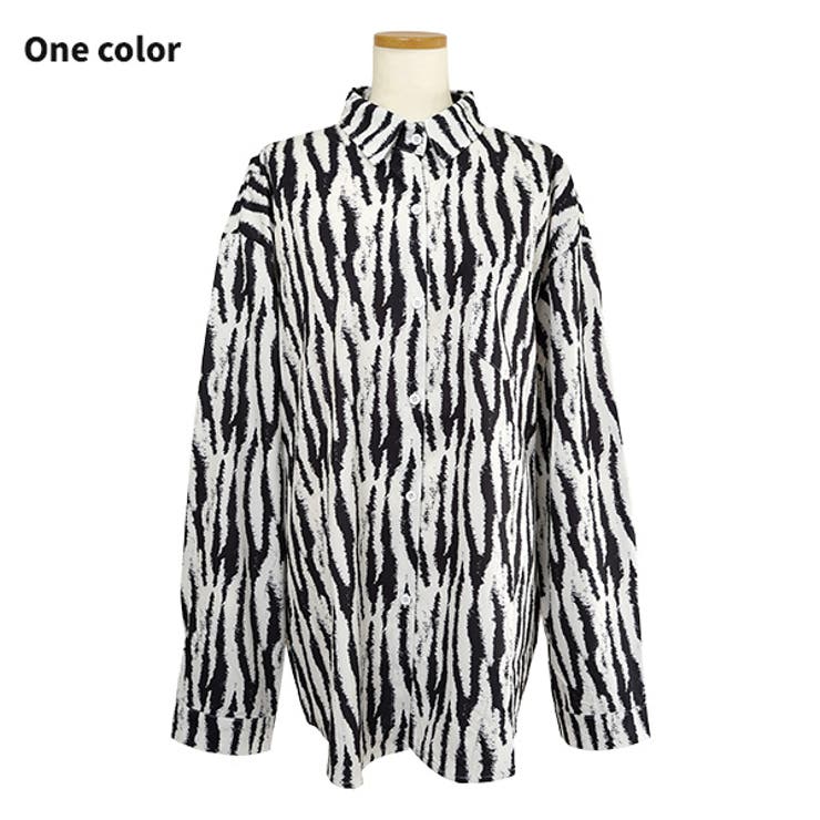 柄シャツ ゼブラ柄 ゼブラ[品番：DCTW0004649]｜Decorative