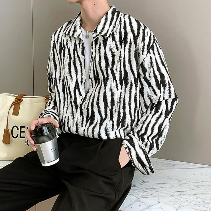 柄シャツ ゼブラ柄 ゼブラ[品番：DCTW0004649]｜Decorative