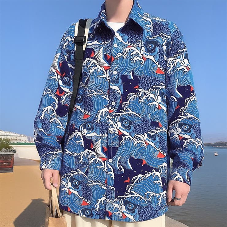 柄シャツ 和柄 魚柄 | Decorative  | 詳細画像1 
