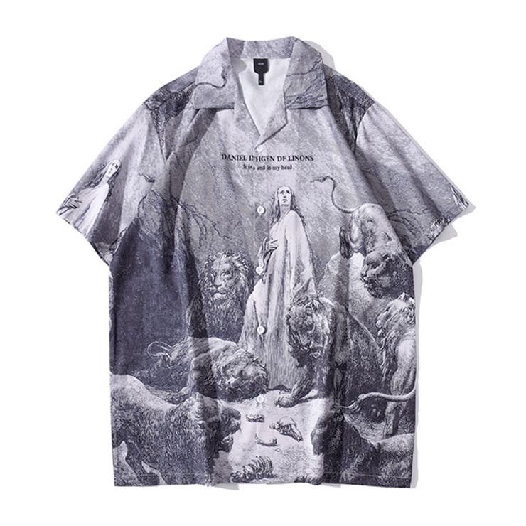 柄シャツ 風景柄 宗教画風 | Decorative  | 詳細画像1 