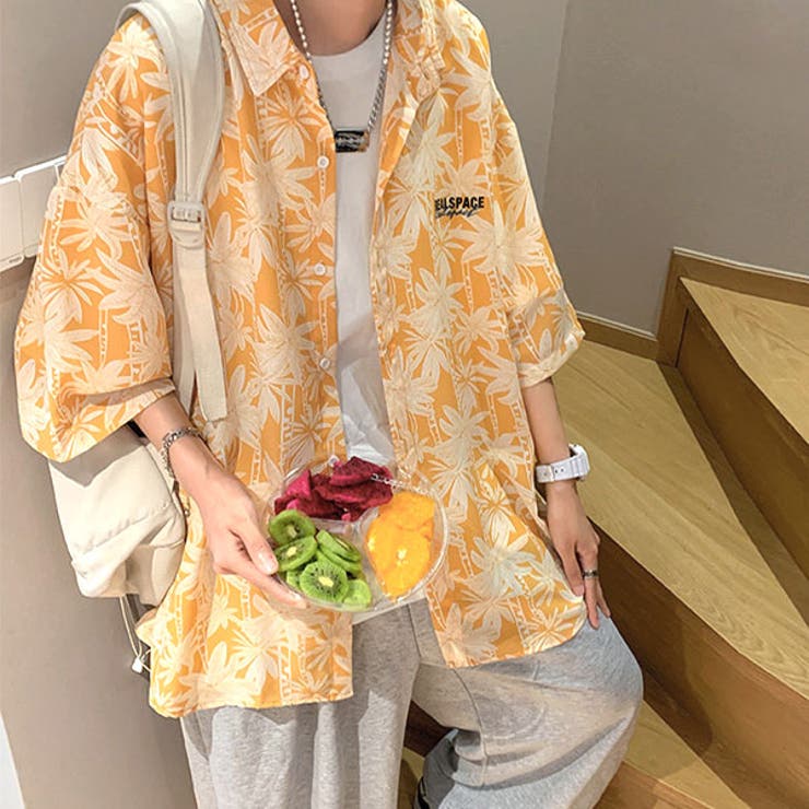 柄シャツ ヤシの木柄 パームツリー植物柄 | Decorative  | 詳細画像5 