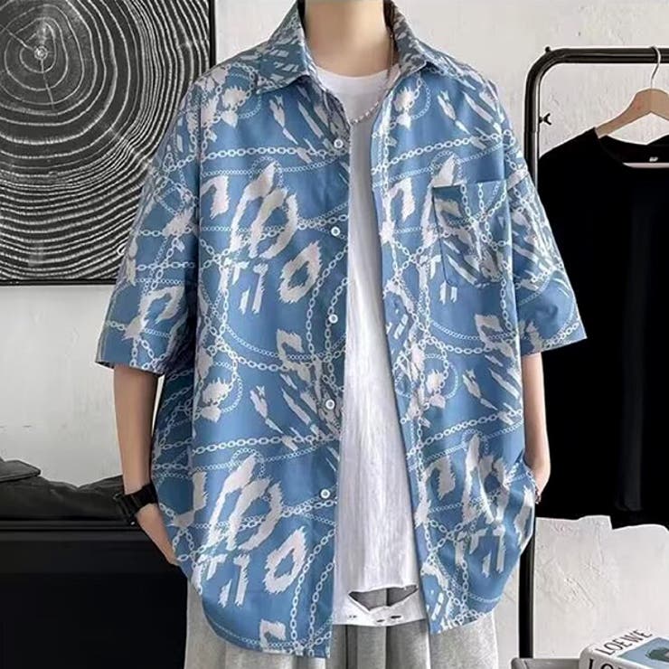 柄シャツ チェーン柄 鎖柄 | Decorative  | 詳細画像3 