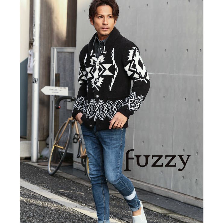 オルティガ柄ジャガードモールヤーンショールカーディガン ビター系 Bitter 品番 Fzym Fuzzy ファジー のメンズ ファッション通販 Shoplist ショップリスト