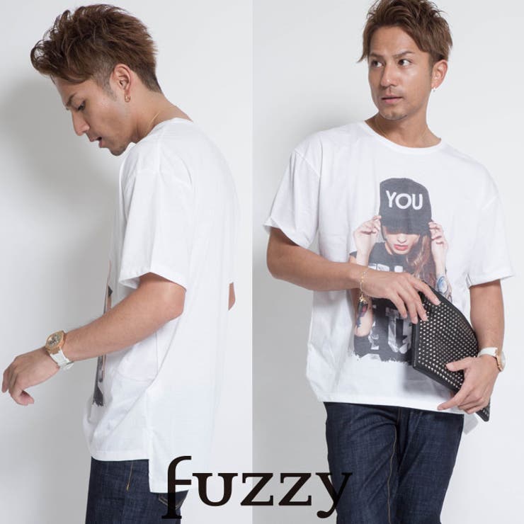 オーバーサイズタトゥーガールズフォトtシャツ ビター系 Bitter 品番 Fzym Fuzzy ファジー のメンズファッション 通販 Shoplist ショップリスト