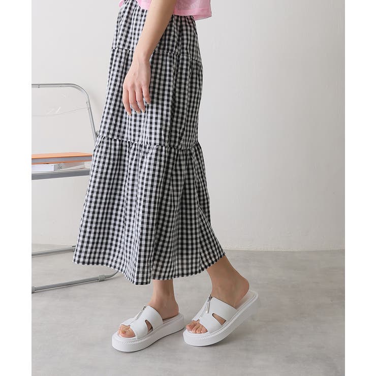 【25年春夏新作】軽量厚底 フロントジップ スライドサンダル | DEMETER | 詳細画像22 