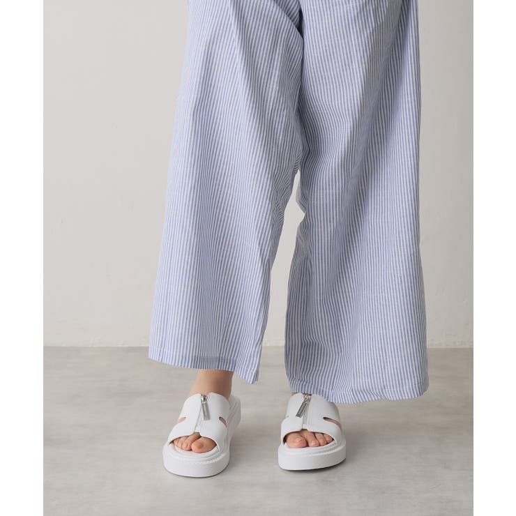 【25年春夏新作】軽量厚底 フロントジップ スライドサンダル | DEMETER | 詳細画像26 