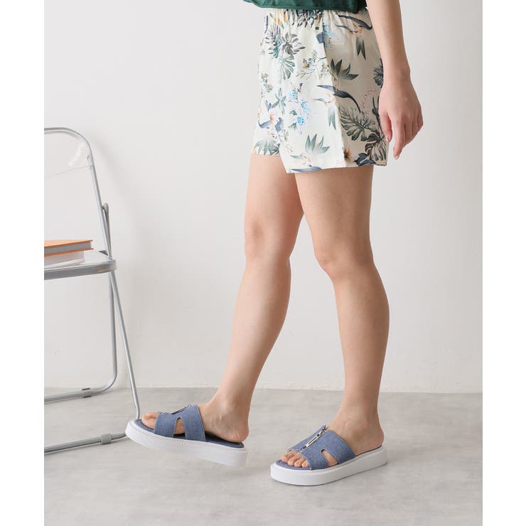 【25年春夏新作】軽量厚底 フロントジップ スライドサンダル | DEMETER | 詳細画像38 