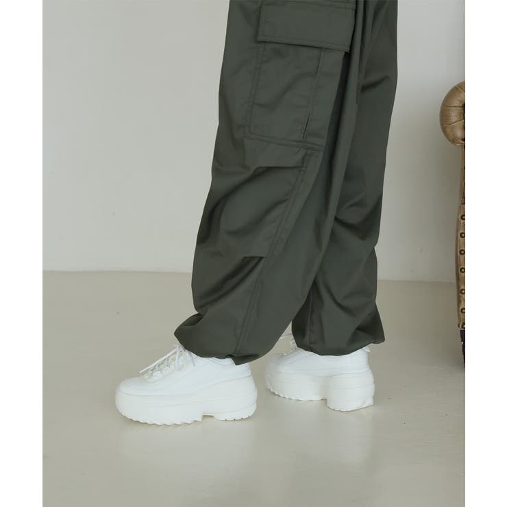 【25年春夏再販】軽量厚底 ボリュームソール ワンカラー ダッドスニーカー | DEMETER | 詳細画像30 