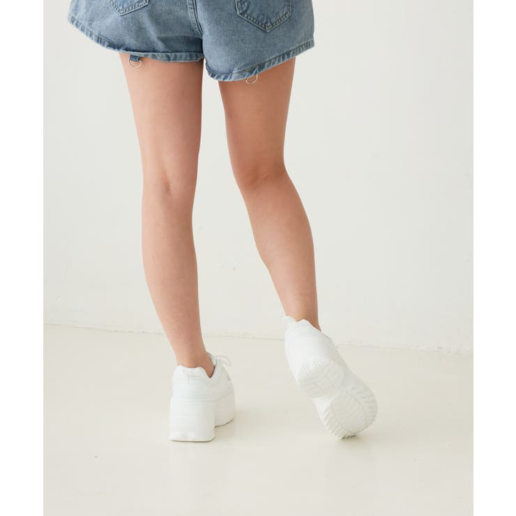 【25年春夏再販】軽量厚底 ボリュームソール ワンカラー ダッドスニーカー | DEMETER | 詳細画像36 