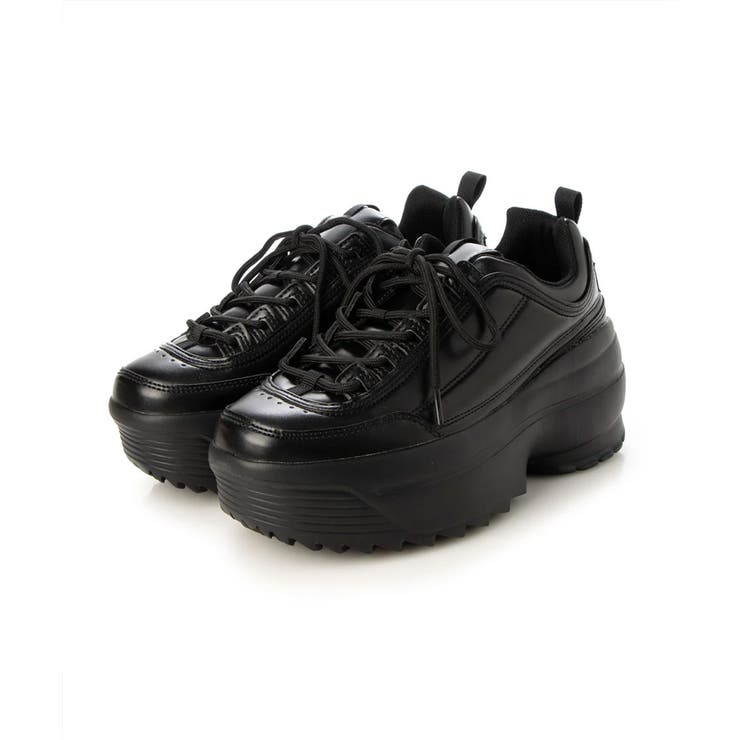 【25年春夏再販】軽量厚底 ボリュームソール ワンカラー ダッドスニーカー | DEMETER | 詳細画像38 