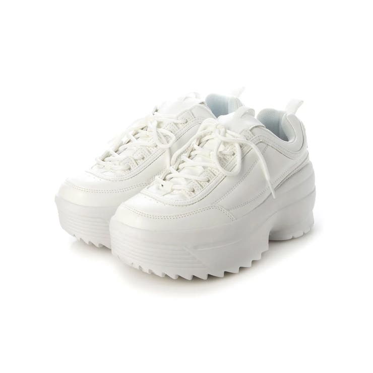 【25年春夏再販】軽量厚底 ボリュームソール ワンカラー ダッドスニーカー | DEMETER | 詳細画像39 