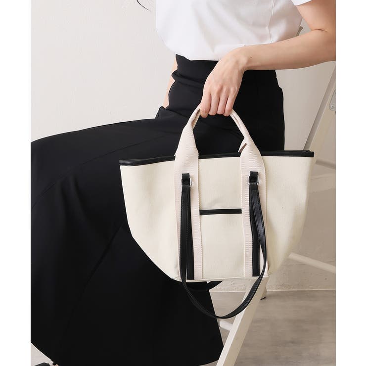 【26年春夏新作】2WAY 配色 キャンバストート | DEMETER | 詳細画像12 