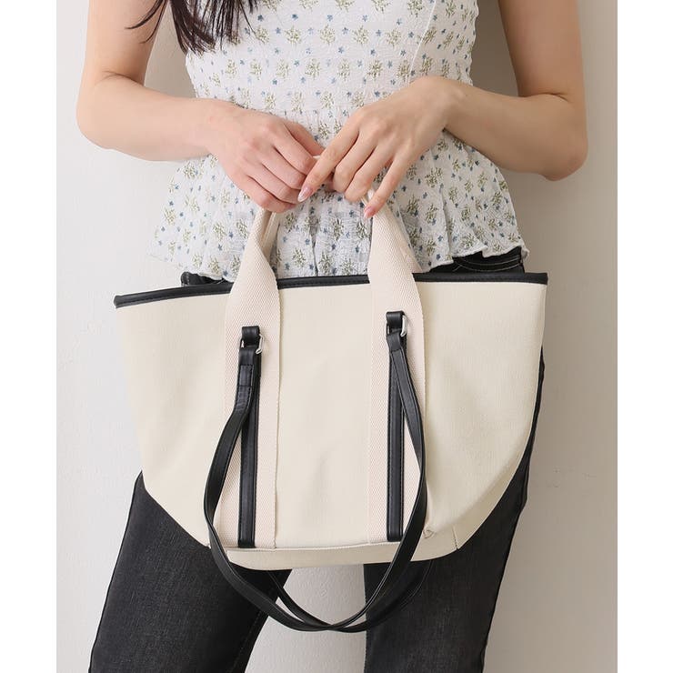 【26年春夏新作】2WAY 配色 キャンバストート | DEMETER | 詳細画像9 