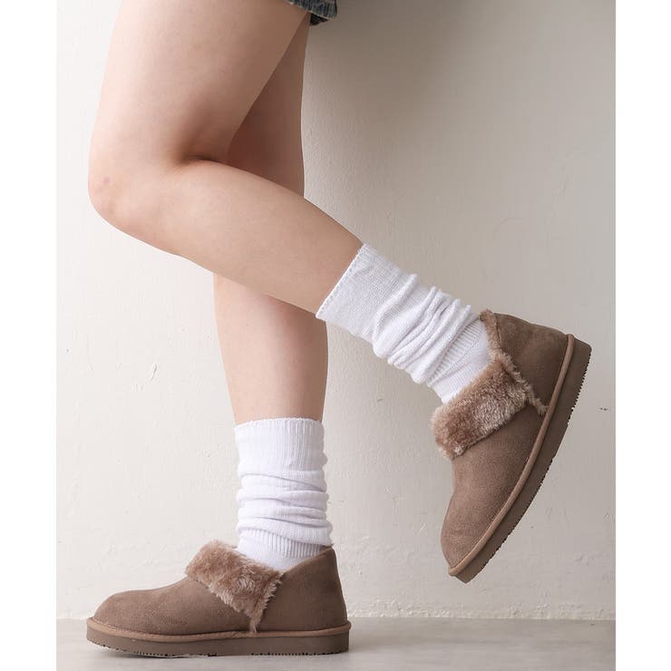 オーク | 【25年秋冬再販】軽量 ボリュームファー アンクル ムートンブーツ | DEMETER