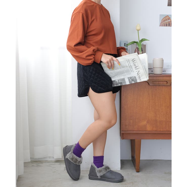 【25年秋冬再販】軽量 ボリュームファー アンクル ムートンブーツ | DEMETER | 詳細画像50 