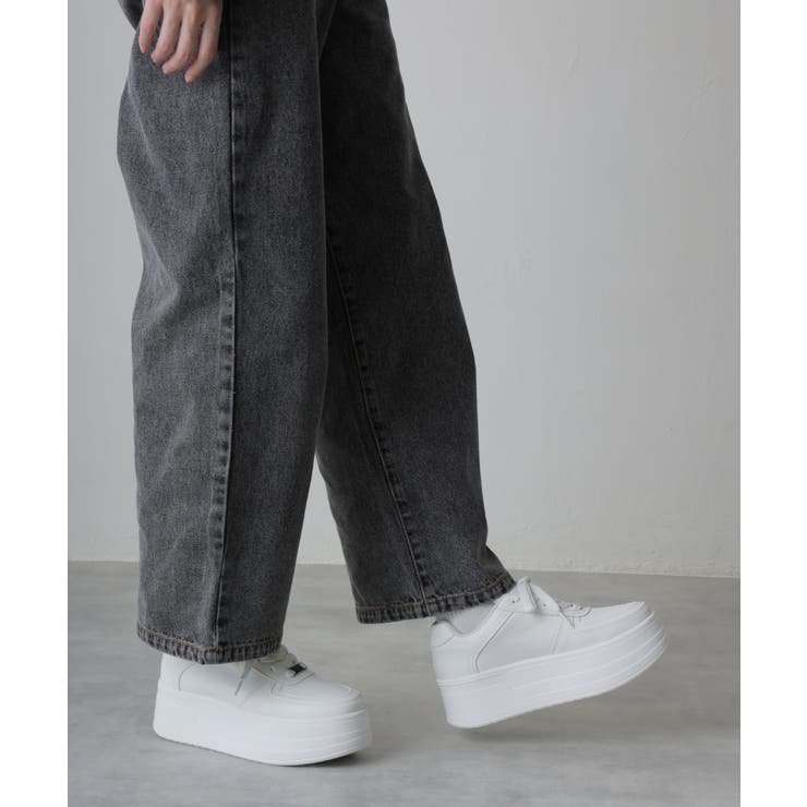 25年春夏再販】軽量厚底 プラットフォーム レースアップ コート