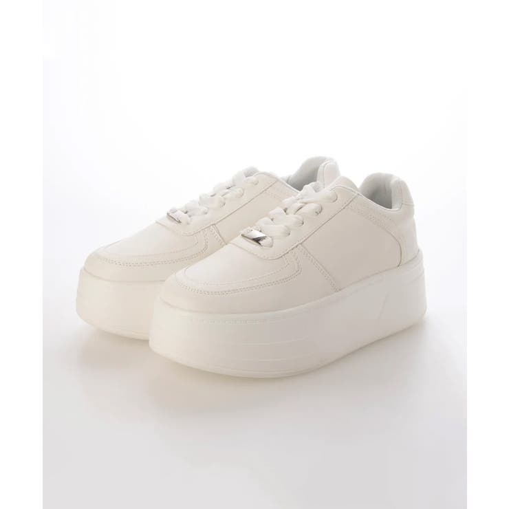 【25年春夏再販】軽量厚底 プラットフォーム レースアップ コートスニーカー | DEMETER | 詳細画像53 