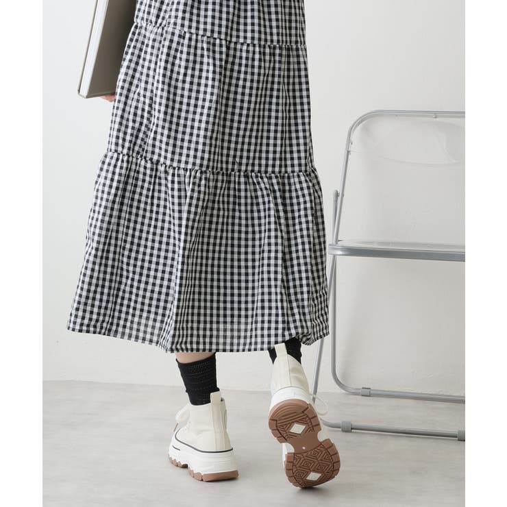 【25年春夏新作】厚底 ボリュームソール レースアップ ハイカットスニーカー | DEMETER | 詳細画像14 