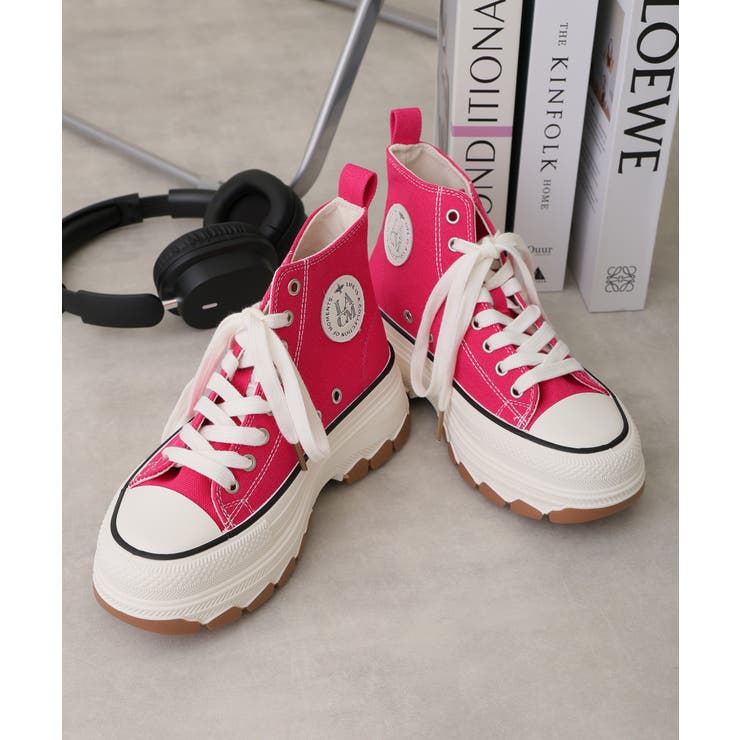 【25年春夏新作】厚底 ボリュームソール レースアップ ハイカットスニーカー | DEMETER | 詳細画像22 