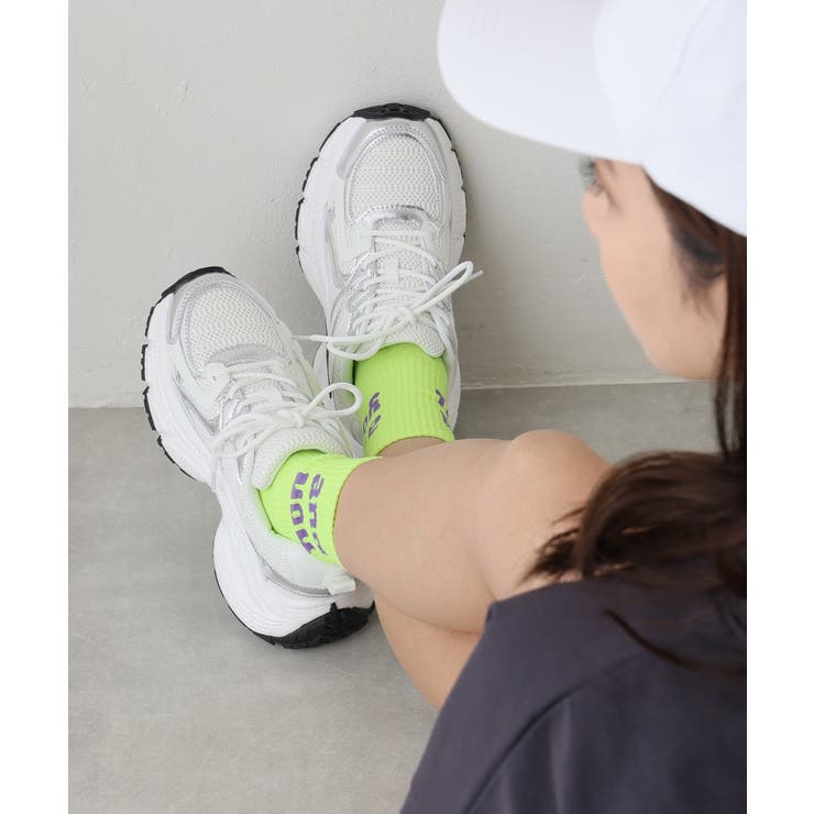 【25年春夏新作】軽量 厚底 ボリューム デザインソール ダッドスニーカー | DEMETER | 詳細画像18 