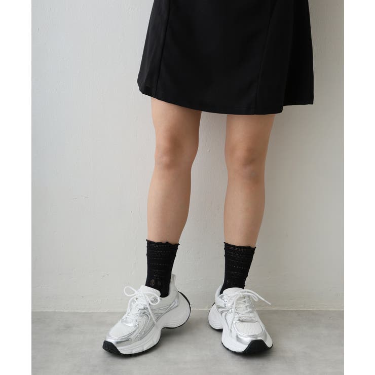 【25年春夏新作】軽量 厚底 ボリューム デザインソール ダッドスニーカー | DEMETER | 詳細画像34 