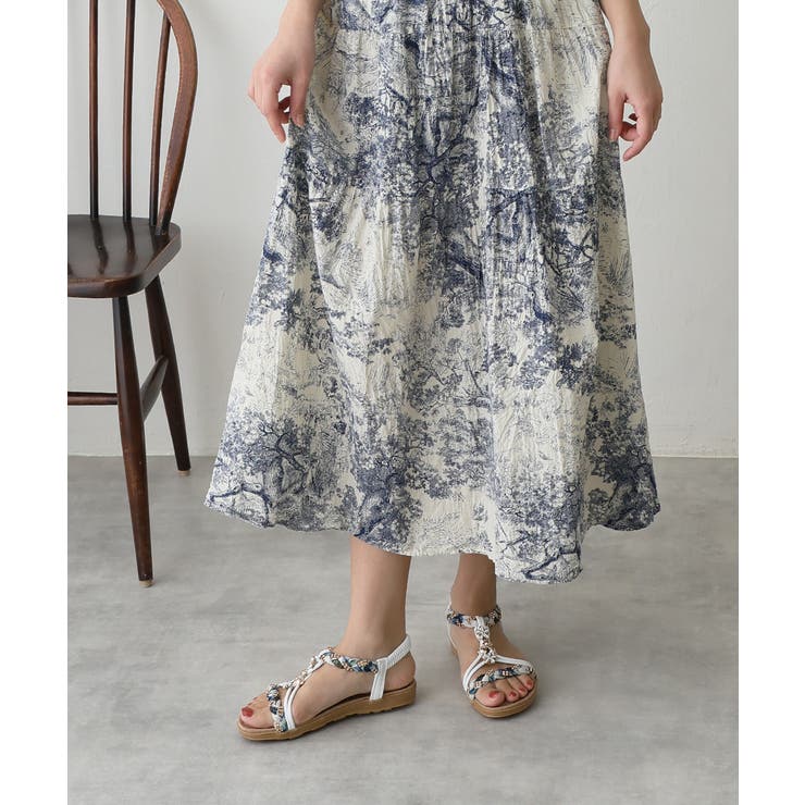 【25年春夏新作】フラワーモチーフ ビジュー リゾートサンダル | DEMETER | 詳細画像23 