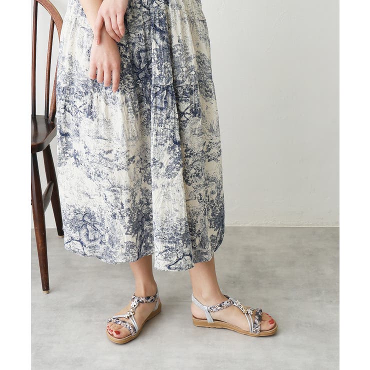 【25年春夏新作】フラワーモチーフ ビジュー リゾートサンダル | DEMETER | 詳細画像43 