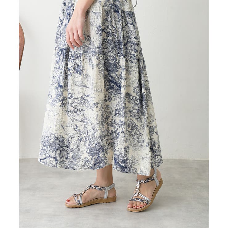 【25年春夏新作】フラワーモチーフ ビジュー リゾートサンダル | DEMETER | 詳細画像44 